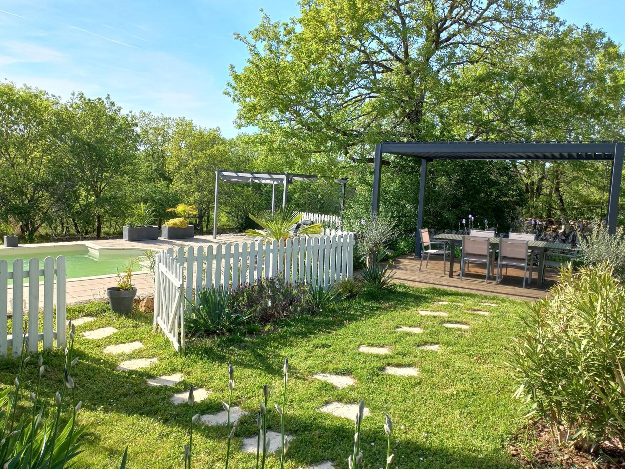 Maison De Campagne Avec Piscine Béduer Exterior foto