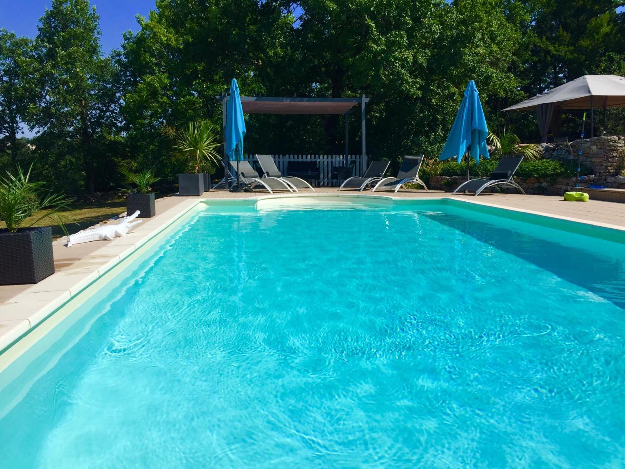 Maison De Campagne Avec Piscine Béduer Exterior foto